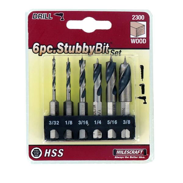 Wood/Metal Drill Bit Set 6pce by Blue Spot Hardened Stainless Steel  Drill Bits. 