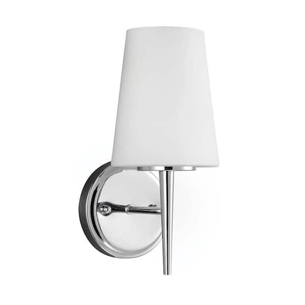 Sea Gull Lighting Driscoll 5 25 In W 1, Chrome Wall Sconces For Bathroom