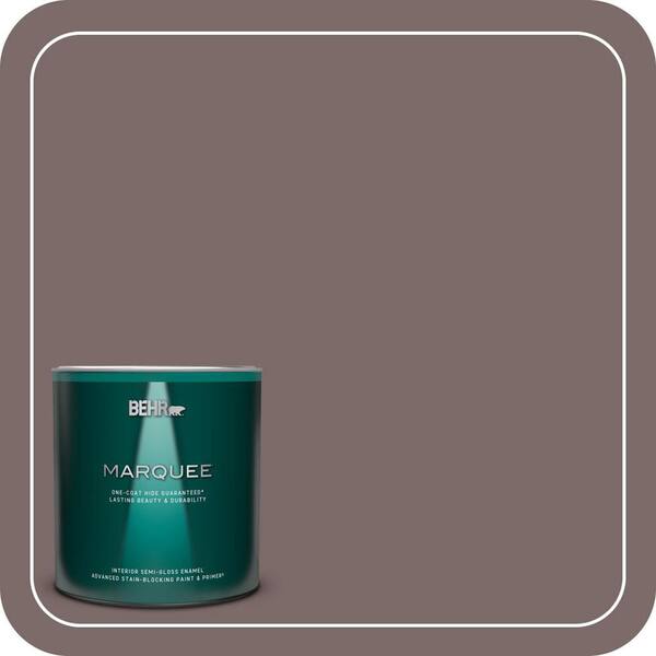 BEHR MARQUEE 1 qt. Home Decorators Collection #HDC-NT-26 Muscatel Semi-Gloss Enamel Interior Paint & Primer