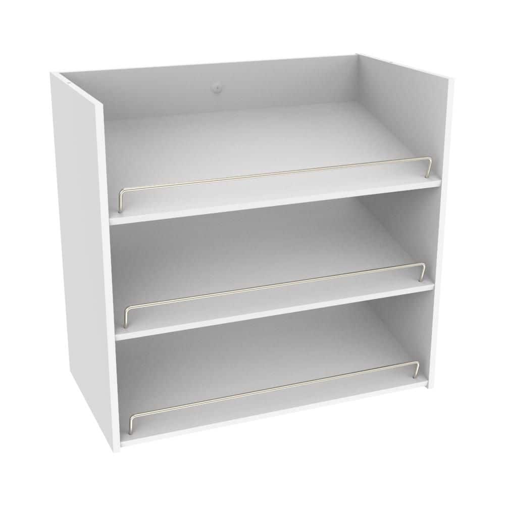 closet maid 14905 impressions 3-shelf white shoe organizer