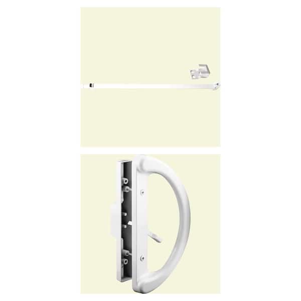 28-48 in. Aluminum Security Bar Lock and Diecast Patio Door Handle Combo