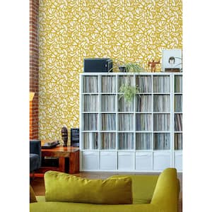 Yellow Bold Arrangements Peel and Stick Wallpaper