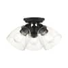 Livex Lighting Montgomery 3 Light Black Flush Mount 46339-04 - The Home ...