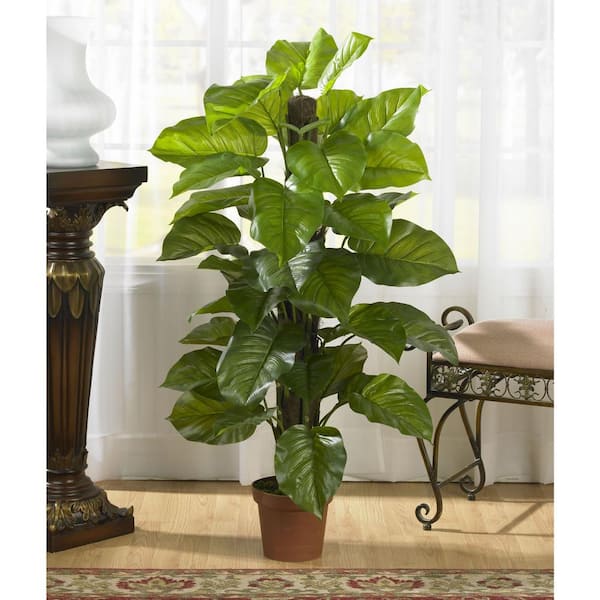 Nearly Natural Real Touch 52 in. Artificial H Green Large Leaf