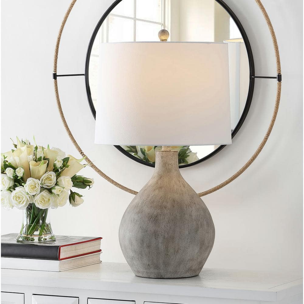 Tolen 26.25 in. Gray Table Lamp with White Shade price history on PriceWatchPro