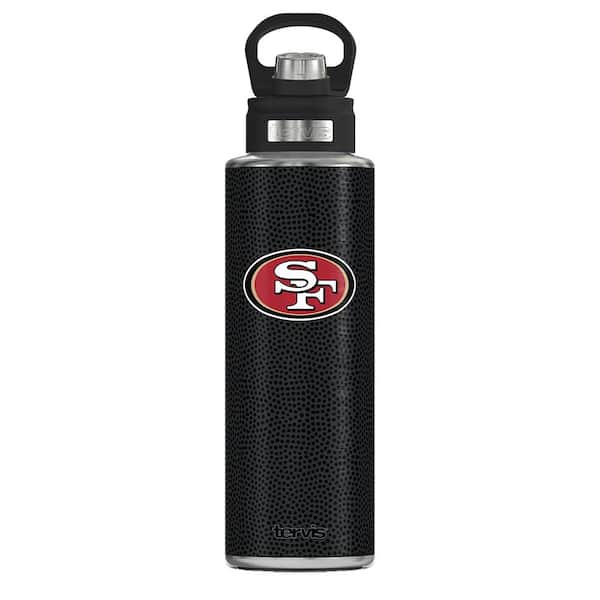 Tervis NFL SF 49ERS LOGO BK 40OZ Wide Mouth Water Bottle Powder Coated Stainless Steel Standard Lid