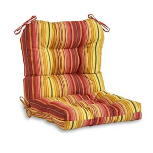 Kinnabari Stripe Outdoor Dining Chair Cushion