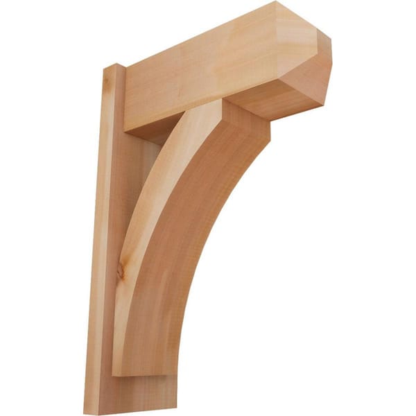 Ekena Millwork 8 in. x 26 in. x 18 in. Western Red Cedar Thorton Craftsman Smooth Outlooker