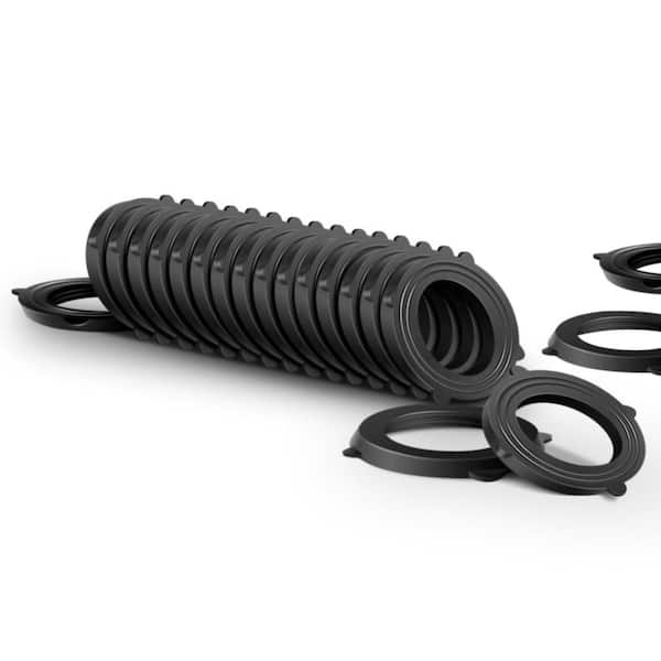 Rubber Garden Hose Washers for 3/4 in. Garden Shower Hose Sprayer and Water Faucet Fittings, Black (30-Pack)