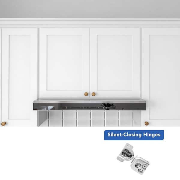 42 in. W x 12 in. D x 30 in. H Ready to Assemble Solid Wood Shaker Wall Kitchen Cabinet in White