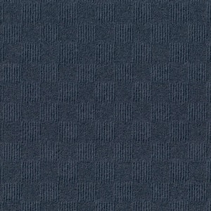Cascade - Ocean - Blue Commercial/Residential 24 x 24 in. Peel and Stick Carpet Tile Square (60 sq. ft.)