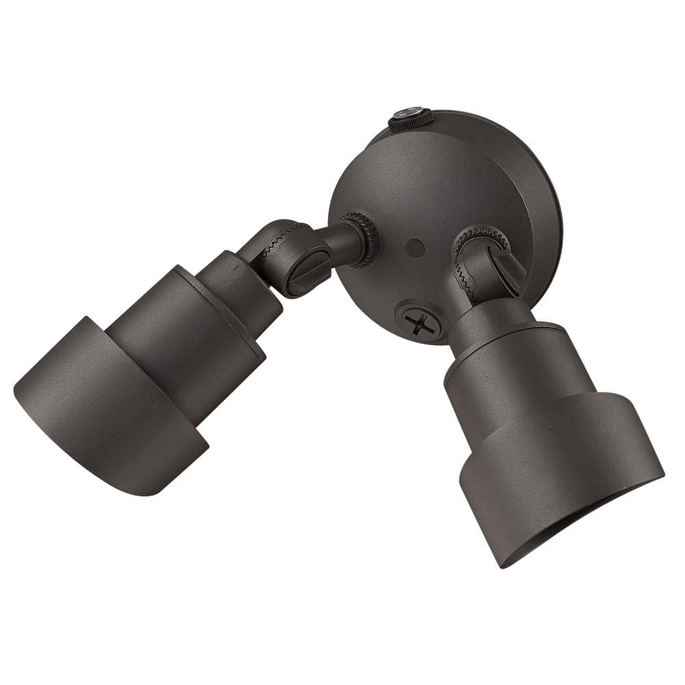 Architectural Bronze 13" LED Security Floodlight with Adjustable Heads