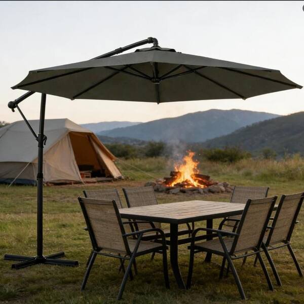 cantilever umbrella outdoor hanging patio umbrella Umbrellas Offset 10ft and protects you from the harmful UV rays Patbrela 10ft Cantilever Patio Umbrella,