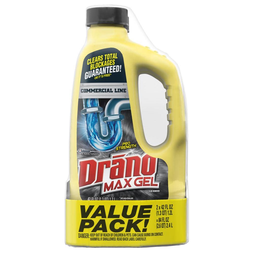 Drano Liquid Drain Clog Remover and Cleaner for Shower or Sink Drains,  Unclogs and Removes Hair, Soap Scum, Blockages, 32 oz