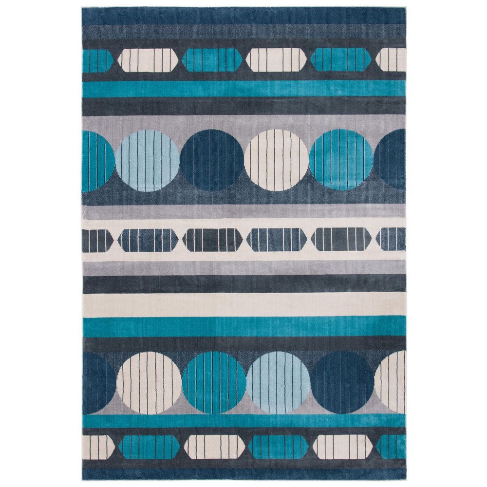 Orwell 4 ft. x 6 ft. Gray/Aqua Abstract Geometric Area Rug price history on PriceWatchPro