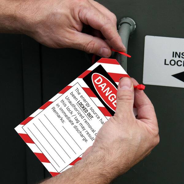 50-Pack Lockout Tagout Tags with Zip Ties, Do Not Operate