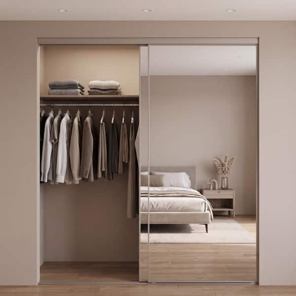 Impact Plus 96 in. x 96 in. Polished Edge Mirror Framed with