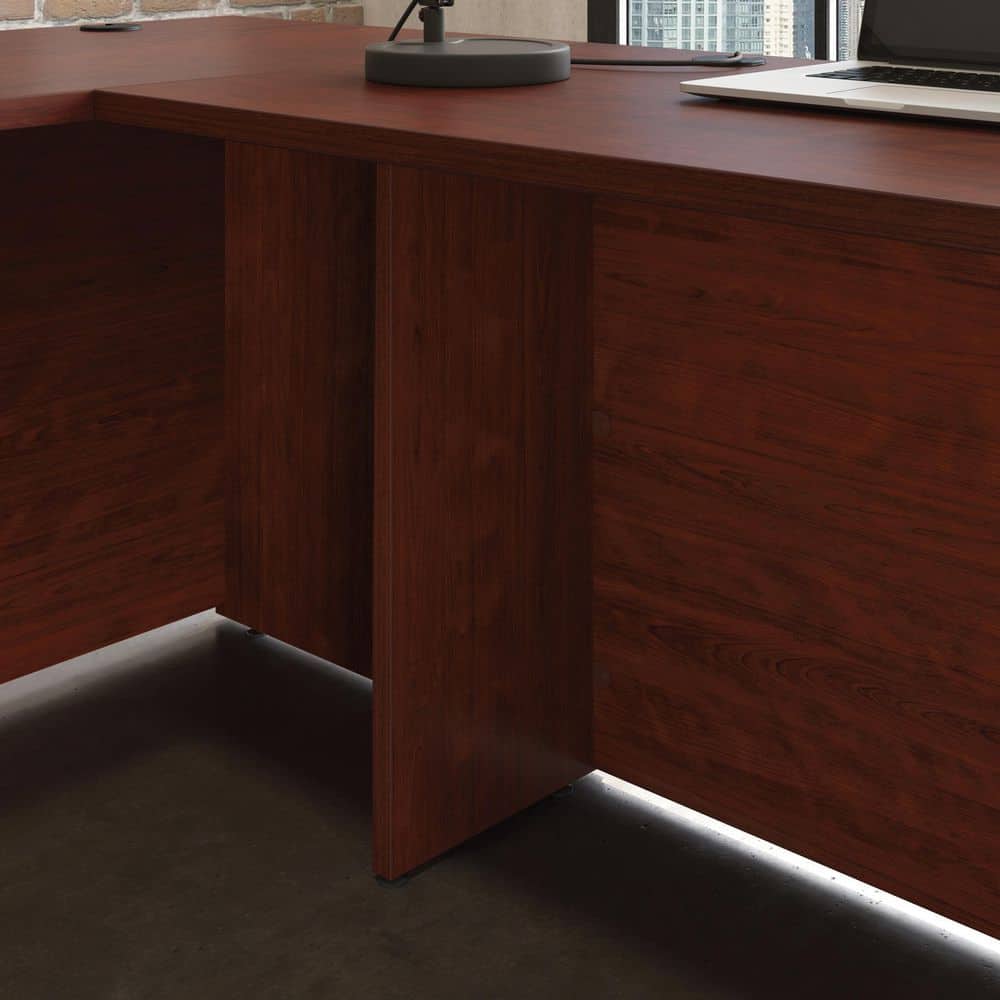 Classic Cherry Engineered Wood Executive Desk with Cord Management