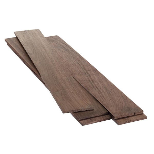 Swaner Hardwood 1/4 in. x 3.5 in. x 4 ft. Walnut S4S Hardwood Hobby Board (5-Pack)