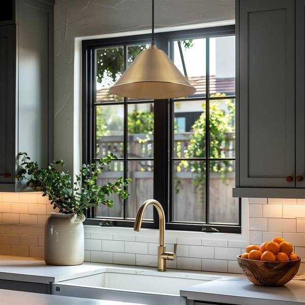 Kira Home Yellow 6.75 in. Metal Empire Pendant Shade with 1.625 in