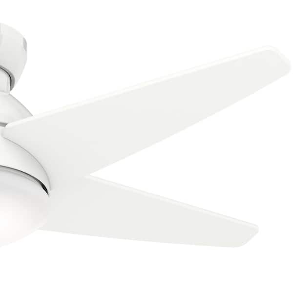 Casablanca - Isotope 44 in. LED Fresh White Indoor Ceiling Fan with Light and Wall Control
