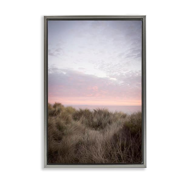 Stupell Industries Ombre California Sunset by Crystal Lynn Collins Gray Floater Frame Nature Graphic Art Print 31 in. x 21 in.