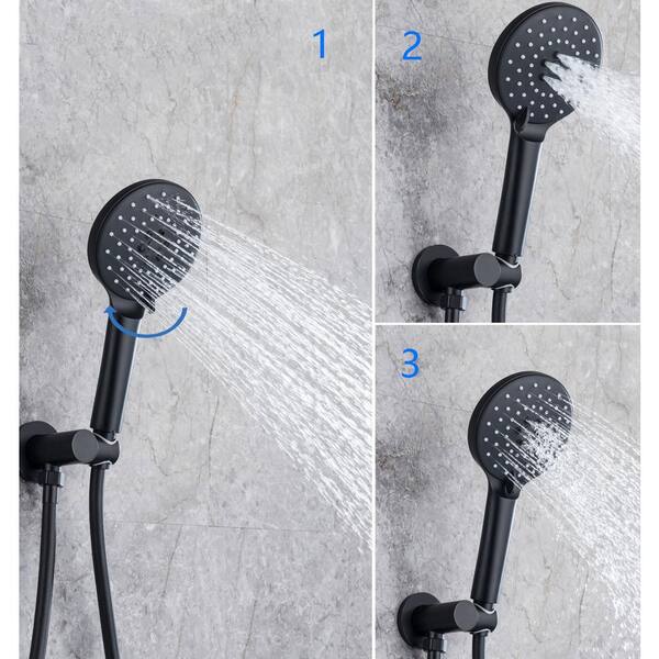 Thermostat Matte Black Shower Faucet Set Bath Shower Mixer Head Valve For Bath 
