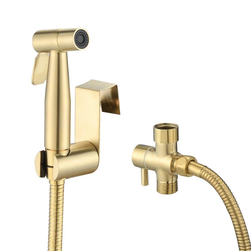 Brushed Gold Handheld Bidet Sprayer with Pressure Control