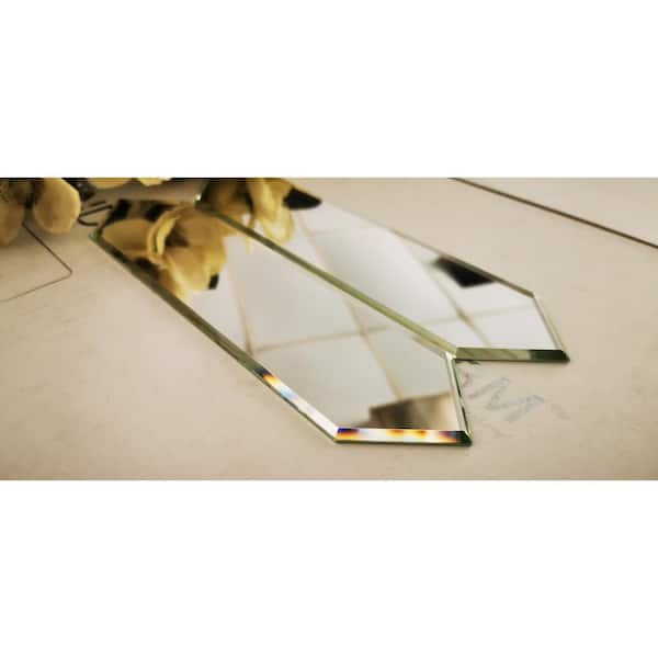 Abolos Reflections Silver Beveled Picket 3 in. x 12 in. Glass Mirror Decorative Tile (9.24 Sq. ft.)