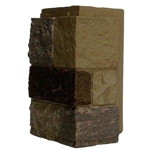 Castle Rock Windsor Buff 11 in. x 7 in. Faux Stone Siding Corner (4-Pack)