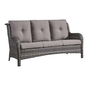 Wood Modern Velvet Upholstered Outdoor Sofa Couch with Orange Cushions, 3  Seat Tufted Back with Nail Arms with 2 Pillows TN201E-126 - The Home Depot