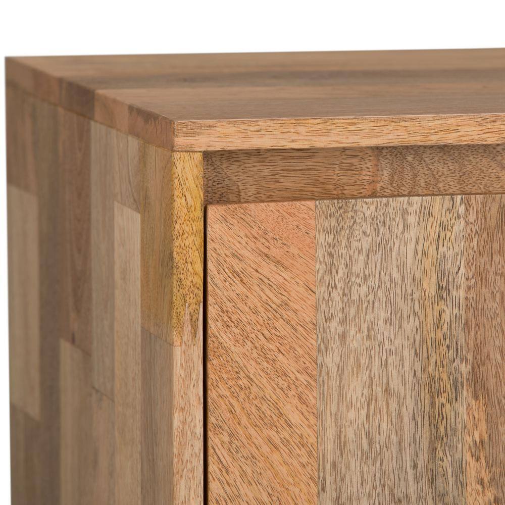 Hunter 60'' Natural Mango Wood and Iron TV Cabinet with Hairpin Legs