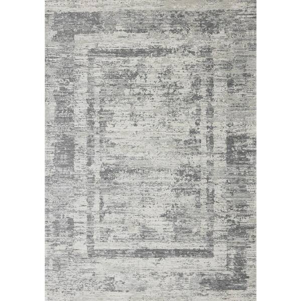 5 ft.  x 8 ft.  Gray And Charcoal Geometric Area Rug