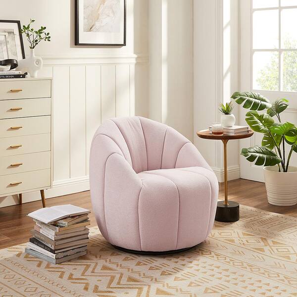 Barrel chair pink discount