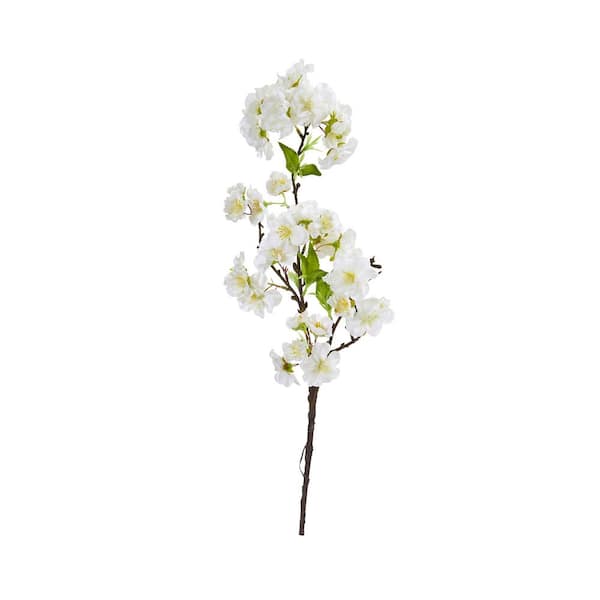 Nearly Natural 18 in. Cherry Blossom Artificial Flower Spray (Set of 12)
