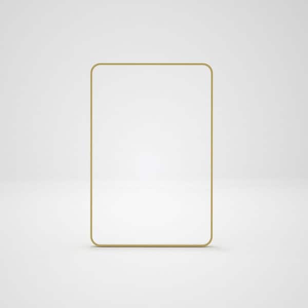 Boosicavelly 24 in. W x 36 in. H Rectangular Framed Wall Bathroom Vanity Mirror in Brushed Gold