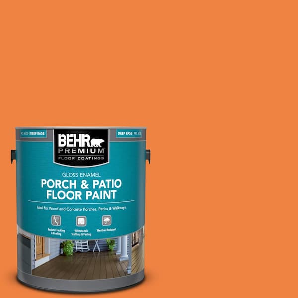 BEHR PREMIUM 1 gal. #P220-7 Construction Zone Gloss Enamel Interior/Exterior Porch and Patio Floor Paint