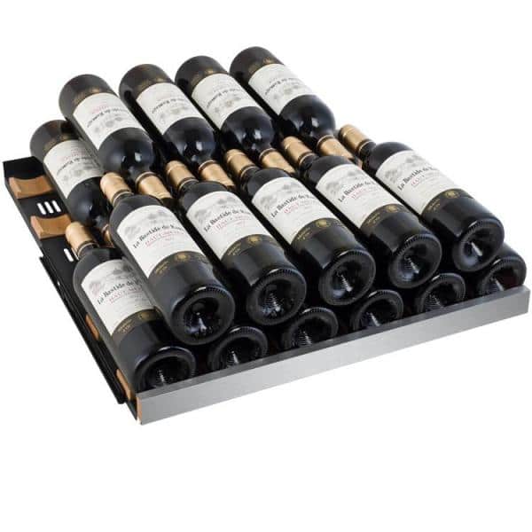 Stainless Steel Dual Zone 172 Bottle Wine Refrigerator