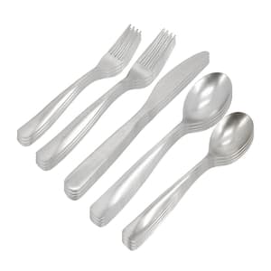 Hulton 20-Piece Stainless Steel Flatware Set in Silver