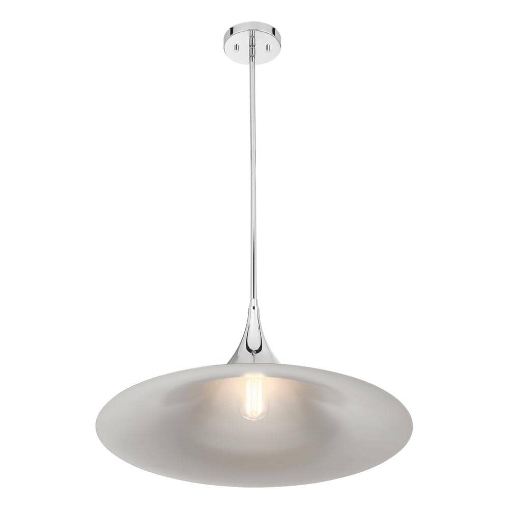 Bowdin Polished Chrome 1-Light Pendant with Adjustable Height