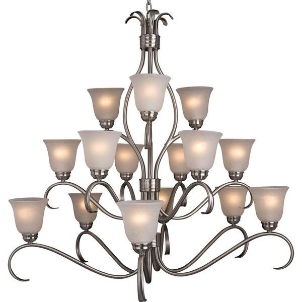 Maxim Lighting Basix 15-Light Satin Nickel Chandelier