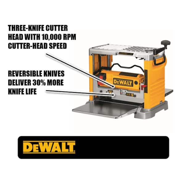 DEWALT - 15 Amp Corded 12.5 in. Planer and Mobile Thickness Planer Stand