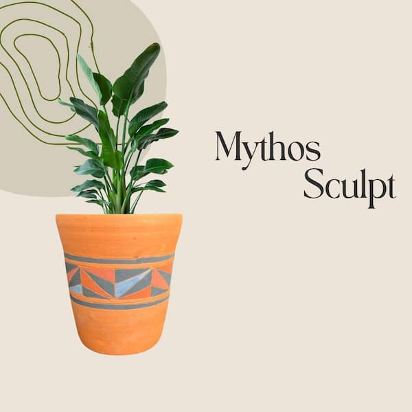 Mythos Sculpt Small Natural Clay Terracotta Planter