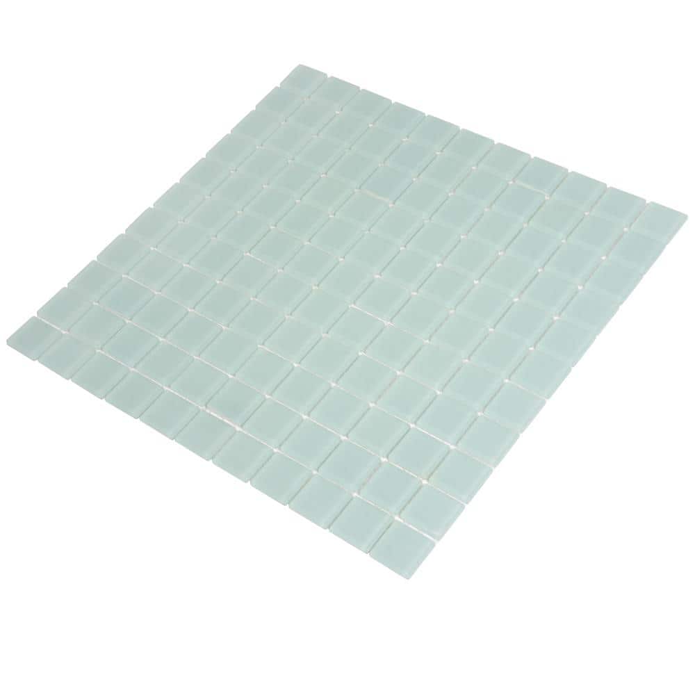 Blizzard Blue Matte Glass 12x12 Mosaic Tile