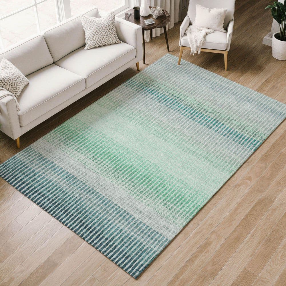Chantille Machine Washable Indoor/Outdoor Abstract ACN2313 Turquoise 5 ft. x 7 ft. 6 in. Area Rug price history on PriceWatchPro