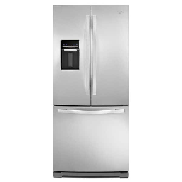 Whirlpool 19.7 cu. ft. French Door Refrigerator in Monochromatic Stainless Steel