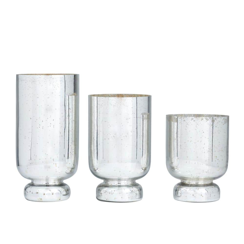 Towle Silver and Glass Hurricane Lamps - Set of 2