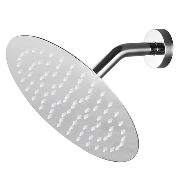 1-Spray Patterns with 1.75 GPM 10 in. Wall Mount Rain Fixed Shower Head in Polished Chrome