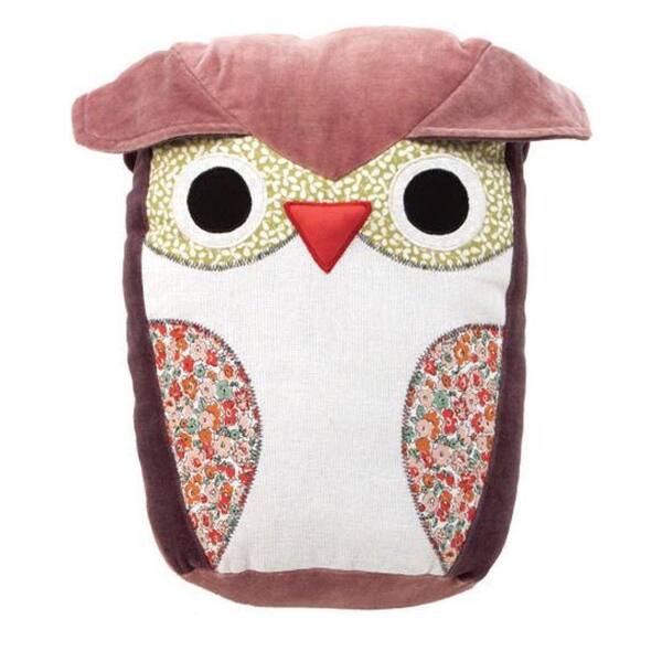 Unbranded Stuffed Pink 13.5 in. H Owl Pillow