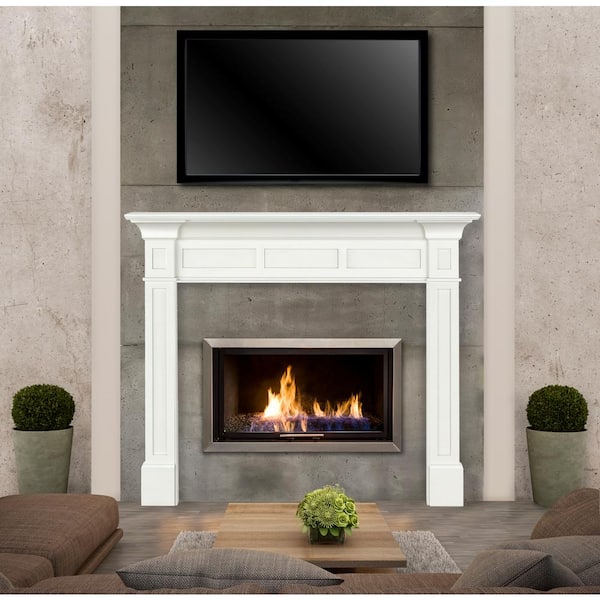 Mdf Fireplace Mantel In White 515 48, Fireplace Mantel Surrounds